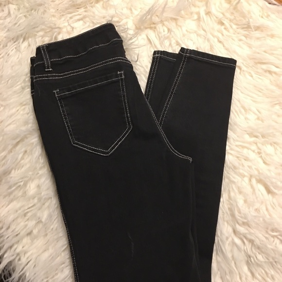 BBJ Los Angeles Black with White Stitching Jeans - Picture 2 of 4